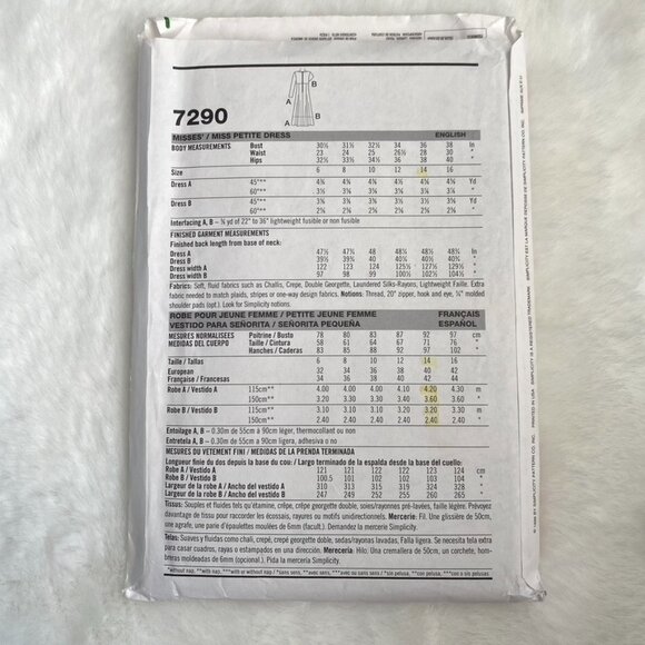 Simplicity Sewing Pattern - Picture 2 of 2